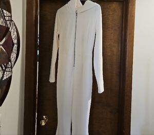 Fabletics White Jumpsuit with Relaxed Fit